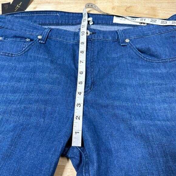 rag & bone NWT Dre Low Rise Slim Boyfriend Jeans Calimet Blue Size 34 - Picture 9 of 10